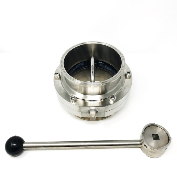 Alfa Laval Sanitary Butterfly Valve 6"Tri Clamp EPDM 316L SS 4Pos